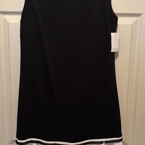 *NWT* Calvin Klein Elegant Black Dress with White Trim